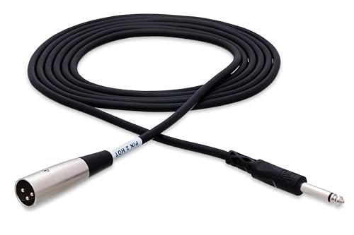 Cable Interconector Hosa TS 1/4" a XLR macho 3 pies miniatura 1