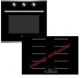 Einbauherd-Set Heißluft & Airfry-Funktion mit 77cm Induktions-Kochfeld / 60 Liter Garraum inkl. Airfry-Korb/Timer & Aluknebel Touch Slider, Timer, Topfsensor & Kindersicherung