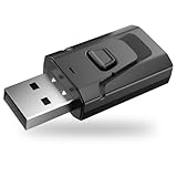 Adaptateur Bluetooth USB 5.4 pour TV PC et Autoradio Dongle Audio Jack 4en1 Con 3,5 mm avec Micro IntéGré Faible Latence Appels Mains Libres et Musique