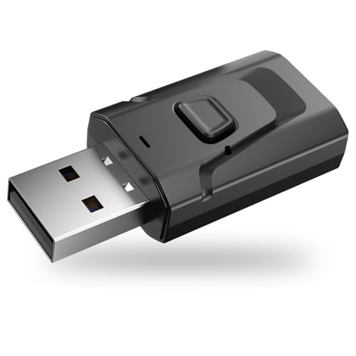 Bluetooth 5.4 USB Receptor Adaptador Transmisor de TV con Jack 3,5 mm Plug & Play Compatible con TV PC Estéreo y Altavoces Windows 7/8.1/10/11