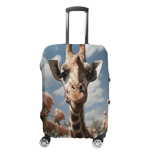 Housse de bagage girafe pour repérer facilement votre valise M blanche à l'aéroport