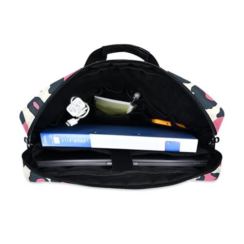 Maletín para portátil con estampado de leopardo rosa 13-15.6 pulg miniatura 6