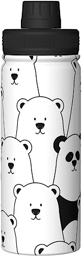 クマ 熊 パンダ 可愛い かわいい アニメ 水筒 真空断熱 保温 保冷 スポーツボトル 人気 ステンレスボトル スポーツ飲料対応 漏れない 直飲み530ml 男の子 女の子 おしゃれ 大人 子供 グッズ キャラクター 雑貨 zj120