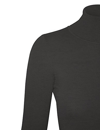 Image of Cielo Womens Solid Basic Stretch Turtleneck Pullover Knit Sweater