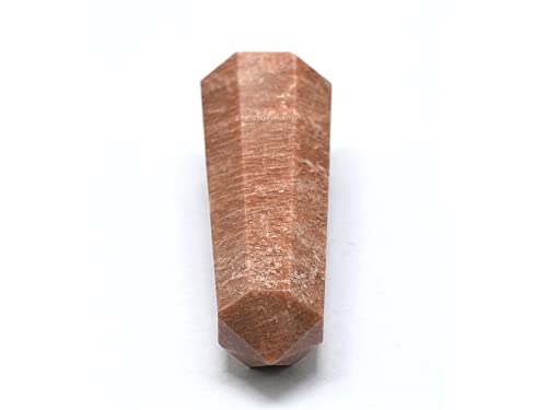Image of Amazing Gemstone Peach Moonstone Crystal Towers - Natural Healing Crystal Point Obelisk for Reiki Healing and Crystal Grid (2 inch to 3 inch INCH)
