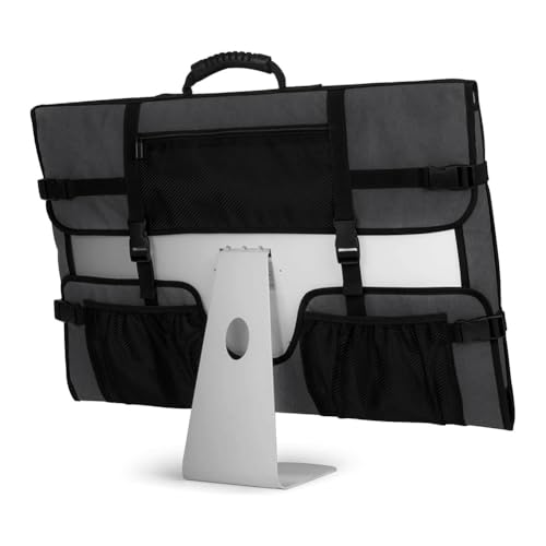 Estuche de transporte para monitores bolsa protectora acolchada color gris resistente 3