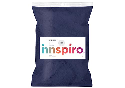 Laine à feutrer bleu marine INNSPIRO 1000gr de qualité supérieure