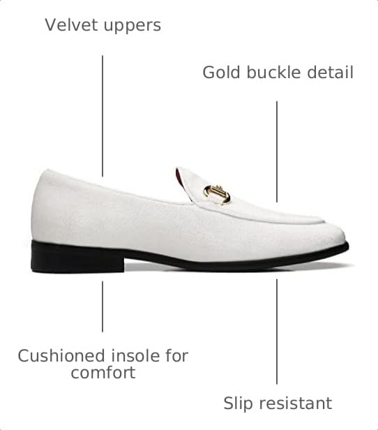 Image of Men's Velvet Loafers Wedding Party Prom Homecoming Shoes