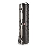 SKB Cases ATA Standard Hard Shell Polyethylene Plastic Wheeled Golf Bag Carrier Storage Travel Case with TSA Locking System, Black