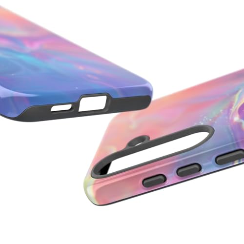 Coque rigide Samsung S25 Plus brillante motif abstrait dégradé multicolore - 3