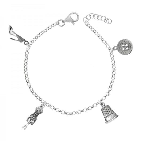 Pulsera de la modista Plata de Ley - Pulseras de las profesiones