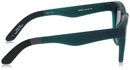 TOMS Dalston Rectangular Sunglasses, Matte Deep Forest W/Soft Touch Finish/Dark Grey, 54-19-1483