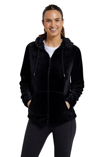 Mountain Warehouse Snaggle Womens Hooded Fleece - Soft, Warm & Insulating, Lots Of Pockets, Lightweight With Adjustable Hoodie - Ideal Winter Jacket