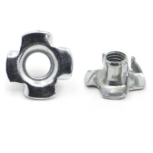 Dado a quattro griffe zincato M3 M4 M5 M6 M8 M10 for altoparlanti, inserto cieco, dado a T, ferramenta for mobili.(M6 20pcs)
