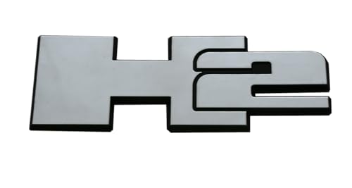 Image of 2pcs New H2 Rear Liftgate Door Nameplate 3D Badge Emblems Replacement for 2003-2009 Hummer H2 Origianl Size (Chrome)