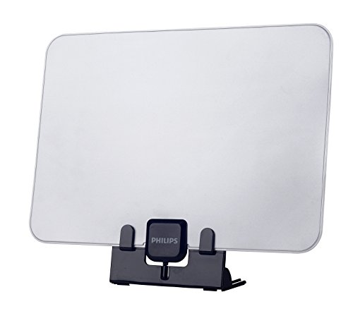 Philips Antena de TV SDV5231/12 - Antena de TV (Negro, Gris, 6 pies, UHF, 340 x 256 x 39 mm, 191 g, 365 x 60 x 320 mm)