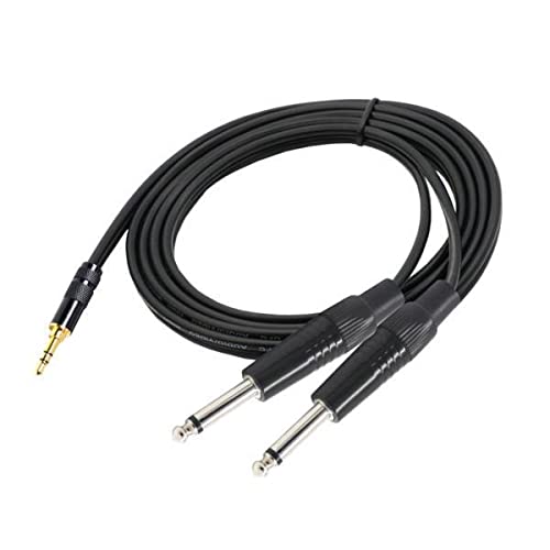 2x3.5mm 1/8" TRS to Dual 6.35mm 1/4" TS Mono Stereo Y-Cable Splitter 1x 1.5m-picture-12
