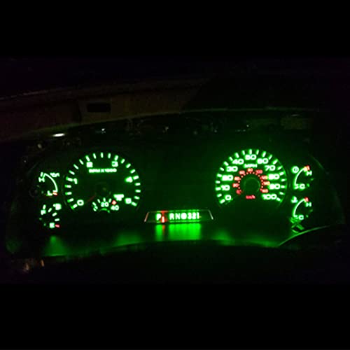 Image of 10-Pack Green T5 2721 37 74 Wedge Led Bulb PC74 Twist Sockets Replacement Dash Dashboard Lights Instrument Panel Cluster LEDS Lamps