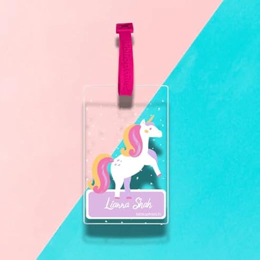 Transparent Luggage Tags Cute PVC Unicorn