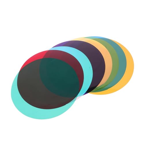 Anneome 8 Stück Teiliges LED Licht Diffusor Folien Selbstklebende Farbige Lichtfilter für Stimmungsbeleuchtung Warmton Farbkorrektur Folien für Lampen Scheinwerfer Studio Wohnzimmer Büro