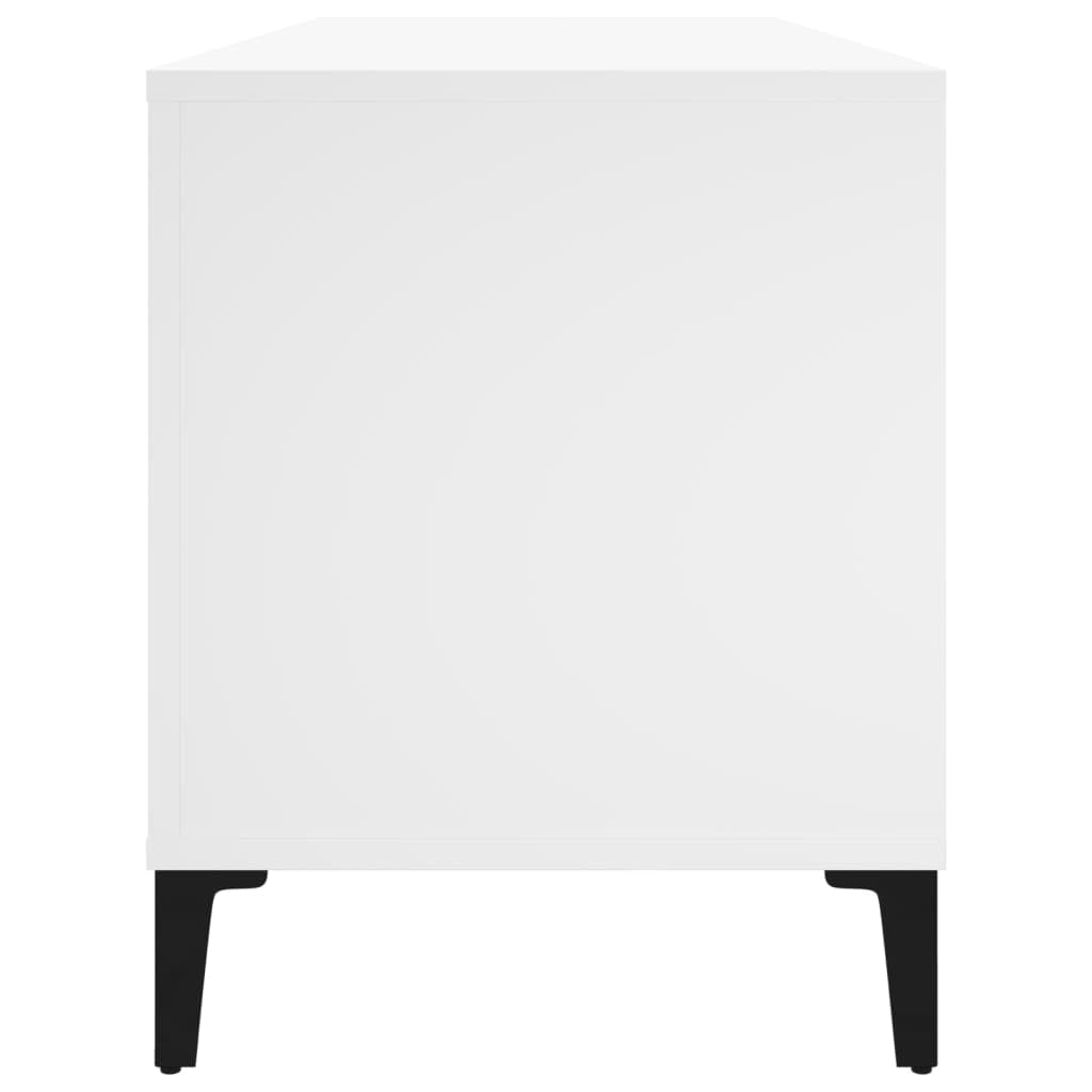 vidaXL Szafka na płyty, biała, 100x38x48 cm, materiał drewnopochodny, szafka na płyty winylowe, szafka, szafka boczna, mebel na płyty winylowe, komoda