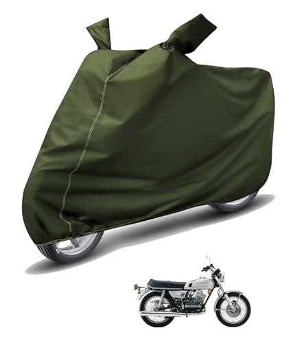 Image of Auto Hub Waterproof Bike Cover Compatible with Yamaha Rd 350 Dustproof, UV Protection Two Wheeler Bike Rd 350 Cover - Green