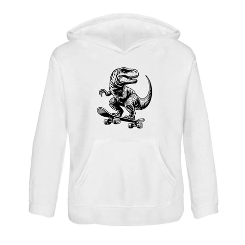 Azeeda 'Dinosaur on a Skateboard' Children's Hoodie/Hooded Sweater (KO045589)