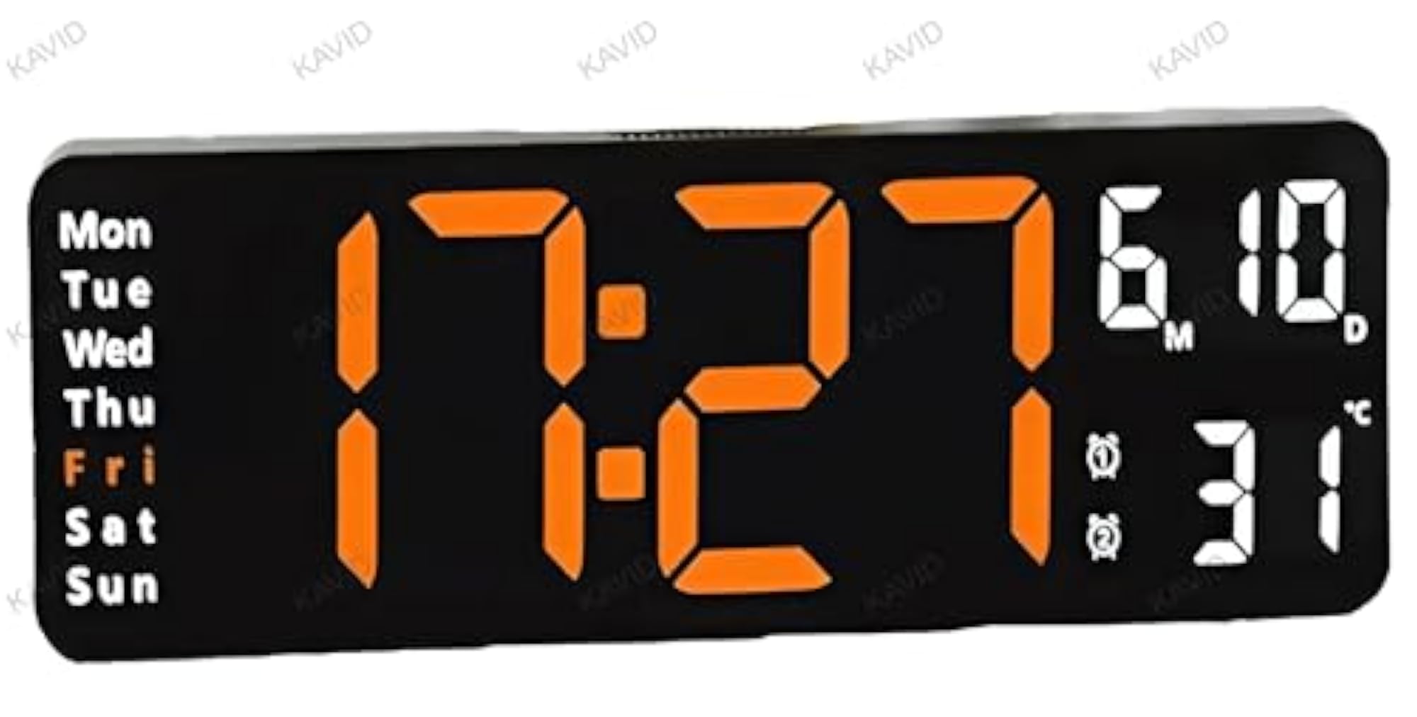 Digital Wall Clock with Large LED Display
