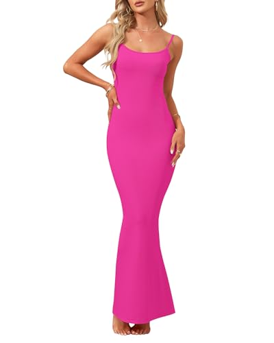 Image of AUSELILY Womens Bodycon Maxi Dress Square Neck Sexy Slip Long Dress | Sleeveless slip design with a long skirt line, Going out dress for celebrations, Style with heels