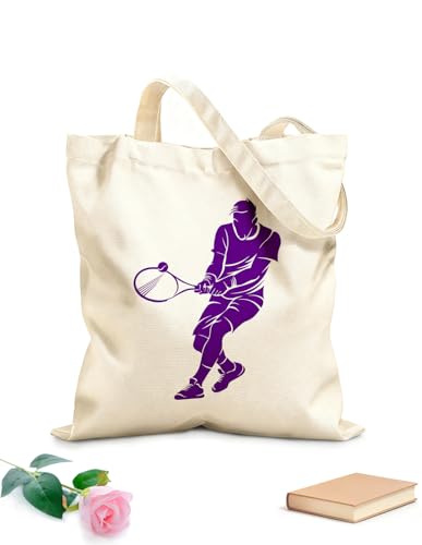 AILOONG Bolsas de mano de poliéster y algodón Jugador de tenis Deporte Raqueta Pelota Tela de 340g/m² de grosor Se usa como neceser