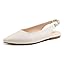 Cream White Vegan Leather Elastic