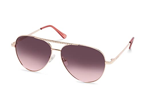 Harley-Davidson Womens Aviator Sunglasses, Rose Gold Frame & Gradient Brown Lens