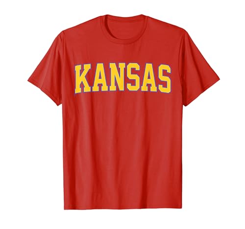 Camisa vintage Kansas retro azul Kansas Throwback Crimson para hombre Camiseta