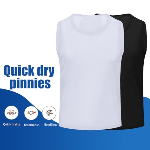 Image of 12 /24 /48Pcs Soccer Pinnies Youth, Scrimmage Team Practice Vests | Mesh Printed and Unprinted Numbers Team Pennies for Basketball Soccer Football Bibs Adults Kids