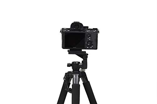 Image of Photron Stedy 500 Adjustable Aluminium Alloy Lightweight Tripod Max Height 1350MM with Pan Head, Extra Quick Release Plate, Smartphone Mobile Phone Holder, Action Camera Holder, Foam Grip, Carry Case