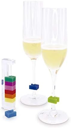 PulltexBlister Wine Glass Identifier, Rubber, Multi-Colour, 15 x 9 x 1.5 cm