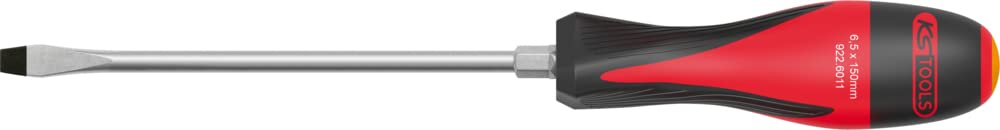 KS Tools 922.6012 Ultimate Slotted Screwdriver 8 x 150 mm, Red / Black