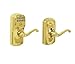 SCHLAGE FE595 PLY 505 FLA Plymouth Keypad Entry with Flex-Lock and Flair Style Levers, Bright Brass