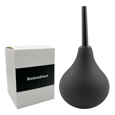 BodunDirect Anal Douche Enema Bulb Vaginal Douche Enema Cleaner for Women’s or Man’s Health -for Water or Coffee Colon Cleansing, Detox and Constipation (Black, 7.4Ounce)… Cover