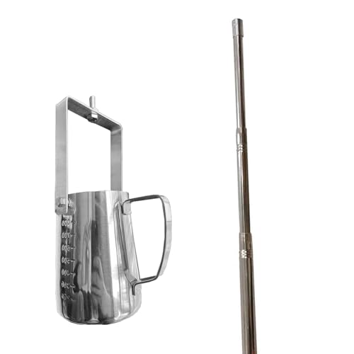 ERRULAN Telescopic Water Sampler Stainless Steel, Ultra Light Rod Pendulum Beaker Sampler Ladle, Liquid Sampling Pole for Environmental Monitoring, Water Quali(1000ml,1.49-7m/4.9-23.0ft)