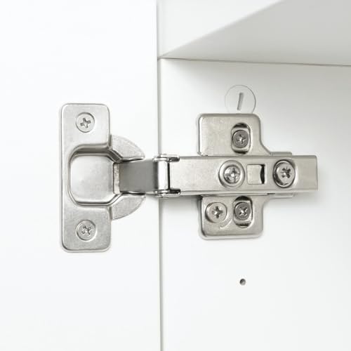 3D Scharnier Softclose passend für IKEA BESTA Tür mit Abdeckung - Einfache Montage und leicht einzustellen (4 Stück)