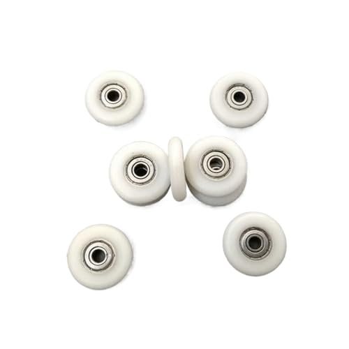 Roulement en nylon et acier lot de 10 rouleaux 5x28x6mm avec rainure intégrée pour porte mobile