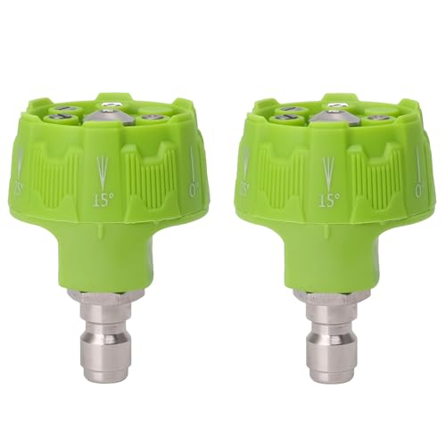 Boquilla de pulverización para limpiador de alta presión, 6 en 1 multifunción ajustable boquilla de lavado eléctrica interfaz de enchufe 1/4 punta de conexión (Verde*2)