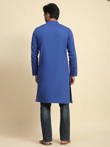 Image of SKAVIJ Mens Cotton Casual Wear Everyday Use Modern Kurta