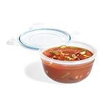 Lock&Lock Easy Match by Starfrit 095103-006-0000 29 oz Round Container, Clear/Blue