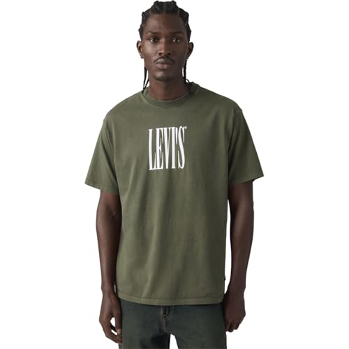 T-Shirt Graphique Coupe Vintage Stretched Serif en coton pour homme et femme