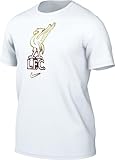 Nike Liverpool FC Herren Crest tee Top, Blanco, Medium Hombres