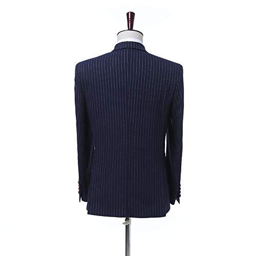 Costume de mariage formel avec revers pointu et rayures
