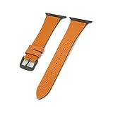 compatible with Apple Watch アップルウォッチ用 バンド ベルト エプソンレザーベルト クロカラント KUROCURRANT 44mm 45mm 46mm 49mm用 Series11/10/9/8/7/6/5/4/3/2/1/SE/SE2/Ultra/Ultra2/Ultra3に対応 オレンジ/パーツカラー ブラック