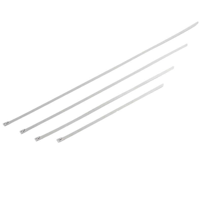 10-200 szt. Opaski kablowe ze stali nierdzewnej 304 o szerokości 12 mm Samoblokujące metalowe opaski zaciskowe Różne długości(50pcs,12x400mm)